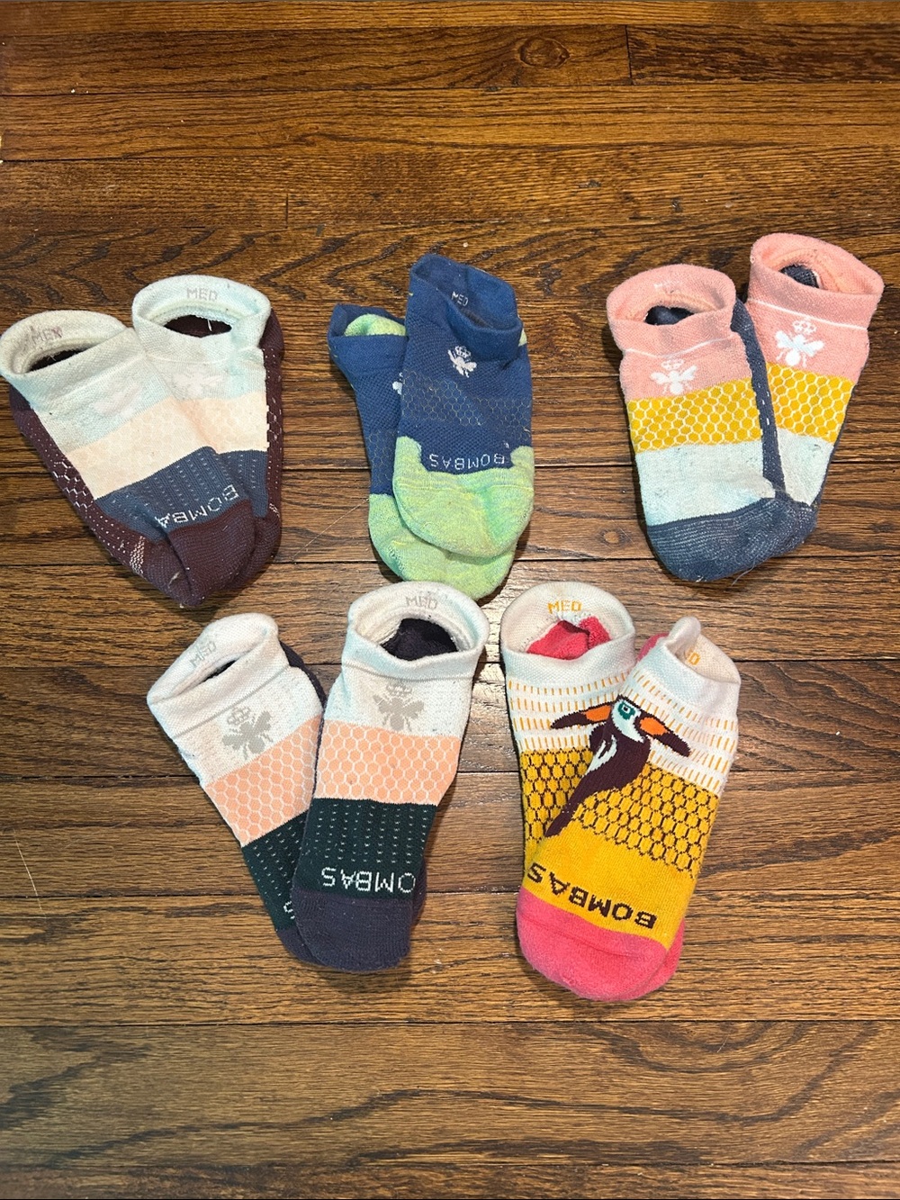 Set of 5 Bombas Socks - Medium